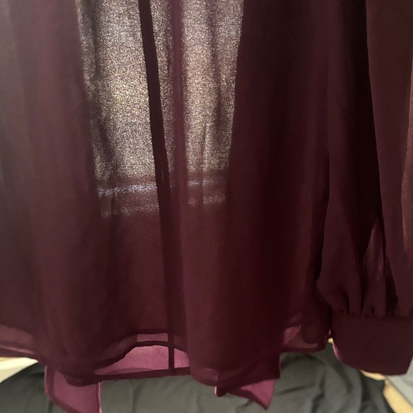 Calvin Klein Elegant Dark Purple Blouse - Picture 8 of 14
